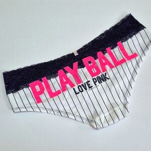 2011 PINK Victoria's Secret Low Rise Hipster Yankees 5th & Ocean Panties M Y2K